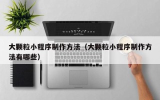 日土大颗粒小程序制作方法（大颗粒小程序制作方法有哪些）